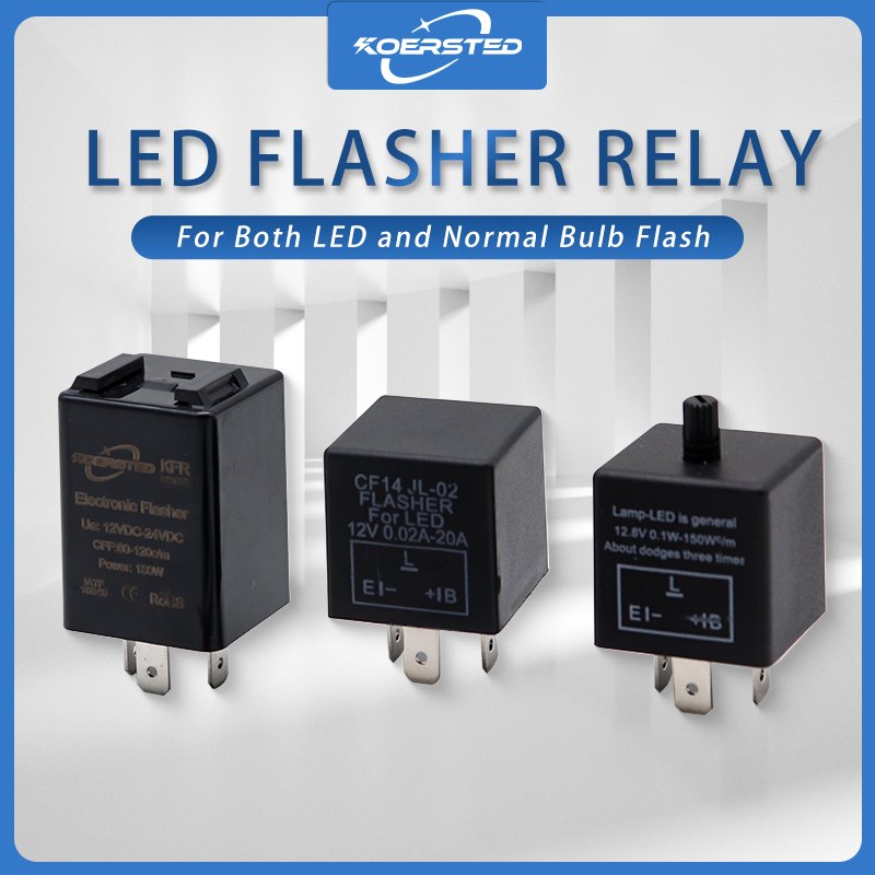 CF13 CF14 12V 24V 3pin Flasher for Auto Turn Signal, Automotive Flasher Relay for LED and Normal Bulb