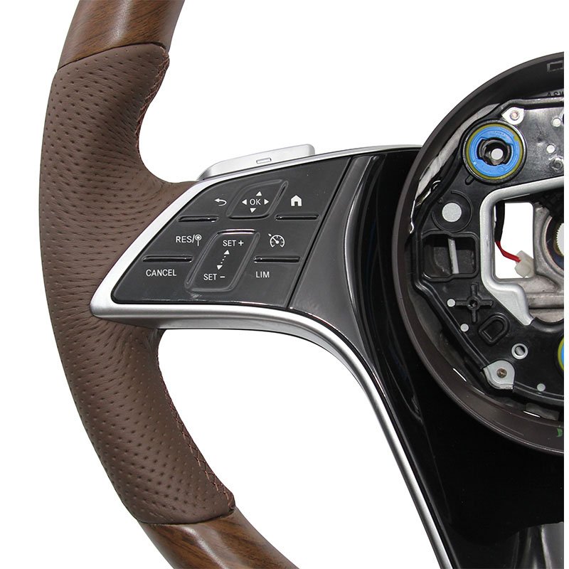 Peach wood style perforated butterfly modified steering wheel for Mercedes Benz C GLC E S CLS AMG ZC-221-M5-F