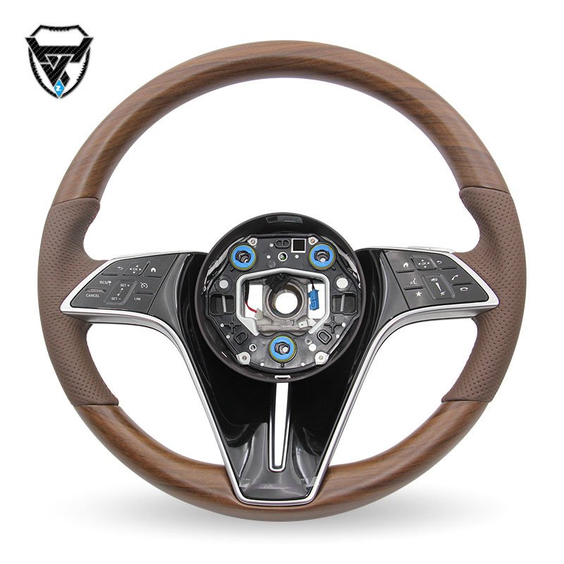 Peach wood style perforated butterfly modified steering wheel for Mercedes Benz C GLC E S CLS AMG ZC-221-M5-F
