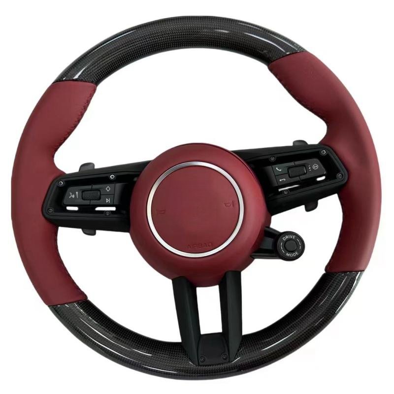 Fit for Porsche Panamera Cayenne Macan 718 911 Caycan 918 Taycan Carbon Fiber Leather Car Steering Wheel Car Accessories
