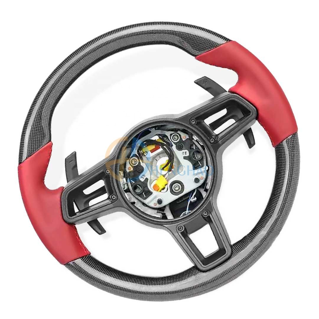Factory Wholesale Price Carbon Fiber Steering Wheel Fit For Porsche Panamera Cayenne Cayman Boxster 718 991 911 Macan Upgrade
