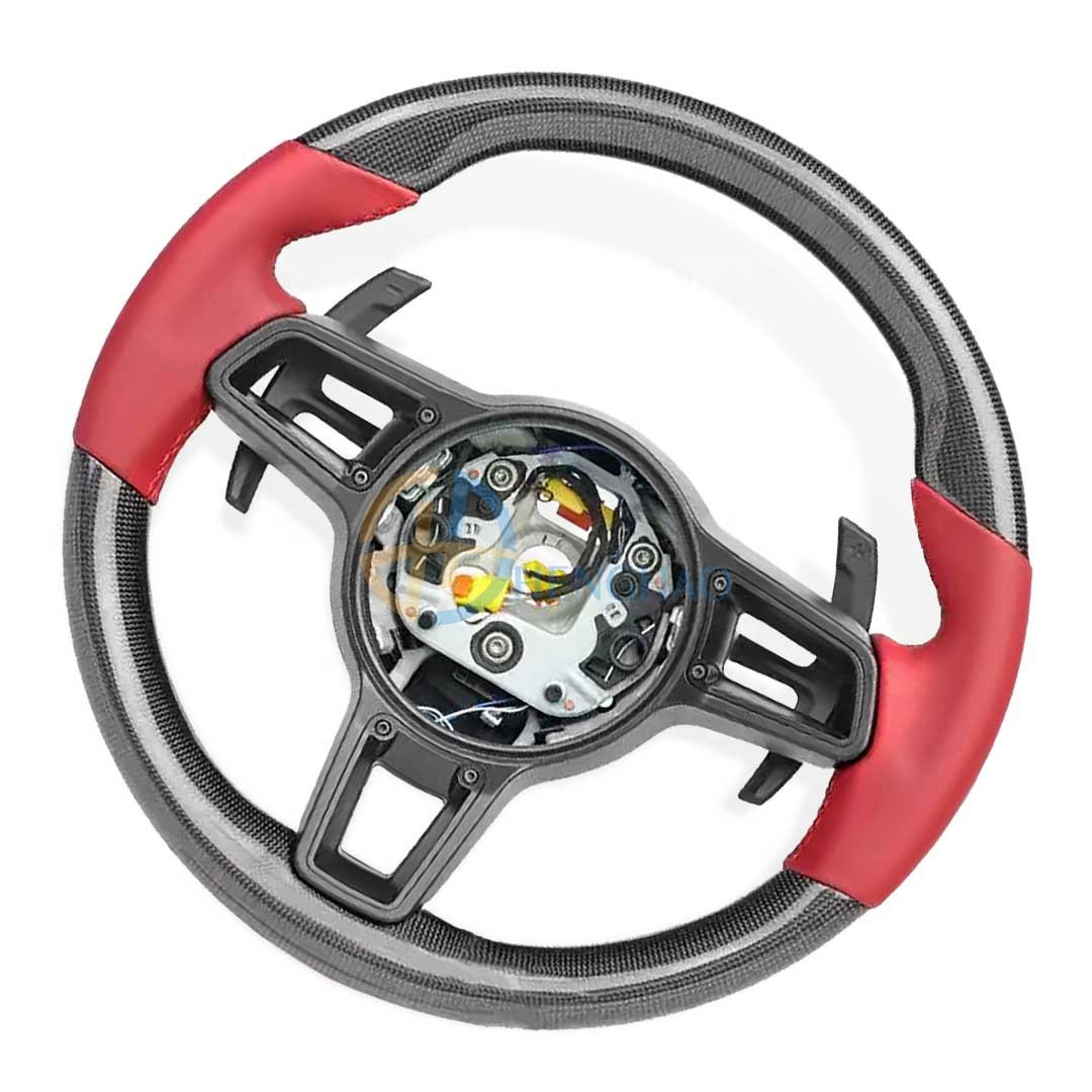 Factory Wholesale Price Carbon Fiber Steering Wheel Fit For Porsche Panamera Cayenne Cayman Boxster 718 991 911 Macan Upgrade