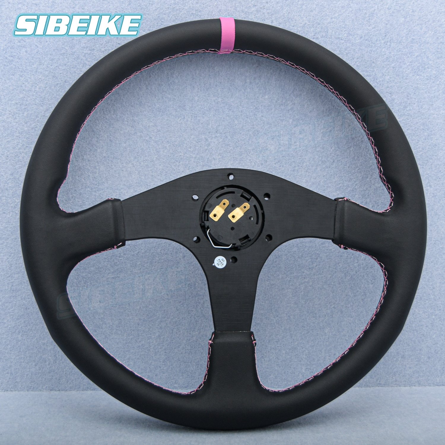 JDM Modified Car Leather Steering Wheel 14inch 350mm Racing Sports Steering Wheel for Universal