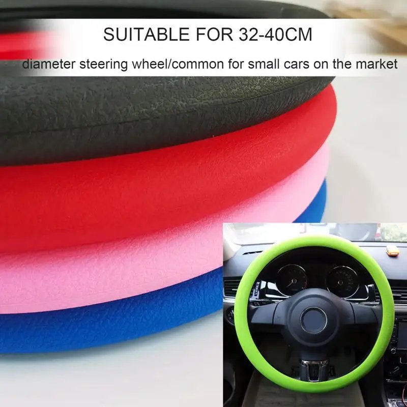 Four Seasons Universal Silicone Car Steering Wheel Cover Waterproof Solid Color Anti-Slip Protective Leather Accessory For BMW