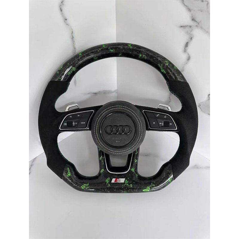 Real Carbon Fiber Steering Wheel Fit for Audi RS3 RS4 RS5 RS6 RS7 S3 S4 S5 S6 S7 Custom Car Steering Wheel