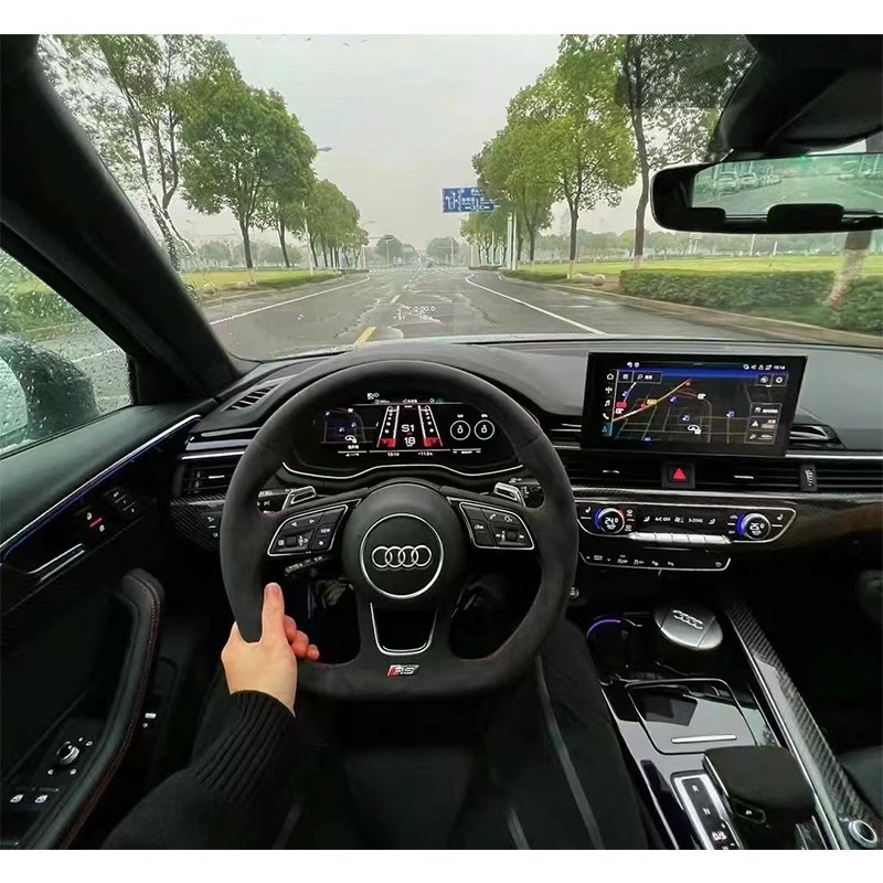 Real Carbon Fiber Steering Wheel Fit for Audi RS3 RS4 RS5 RS6 RS7 S3 S4 S5 S6 S7 Custom Car Steering Wheel