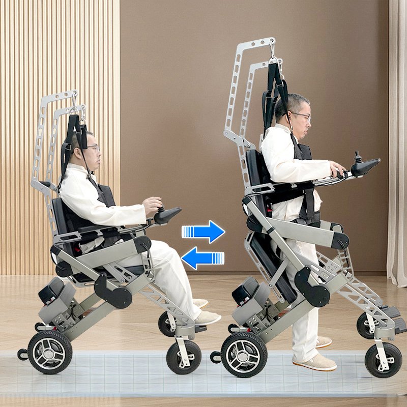 Premium Post-Stroke Walking Assistance Hemiplegia Rollators with Enhanced Stability 360° Rotating Wheels