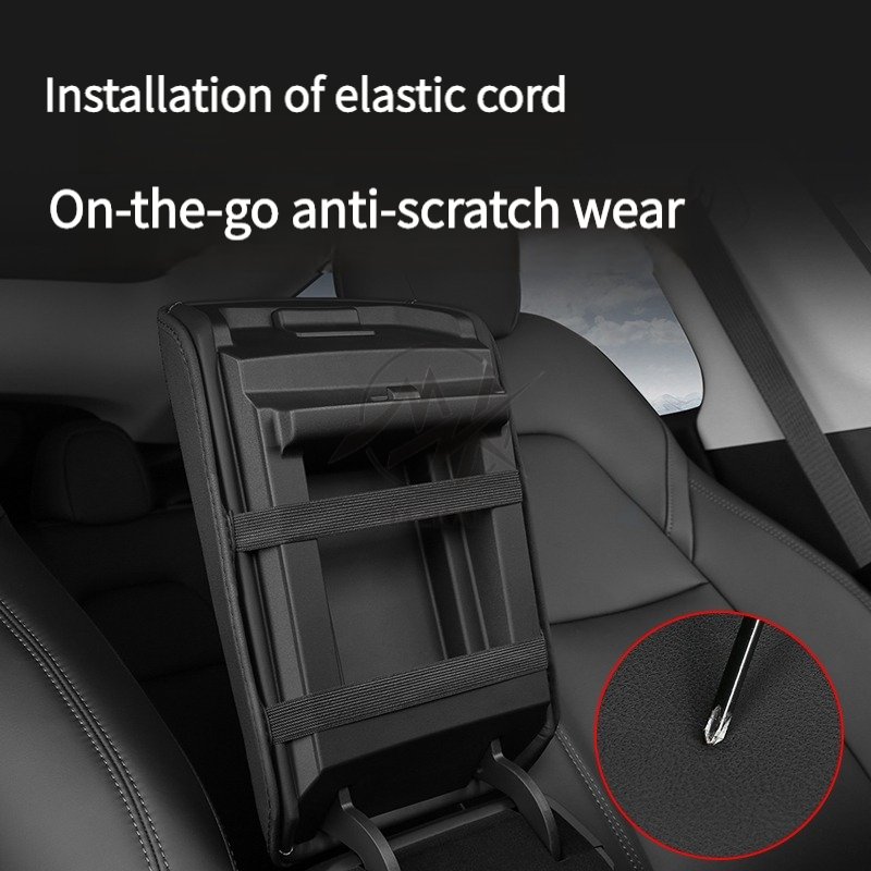 Wholesale Car Interior Decor Accessories PU Leather Armrest Center Console Protector Pad Box Cover for Tesla Model 3 / Y