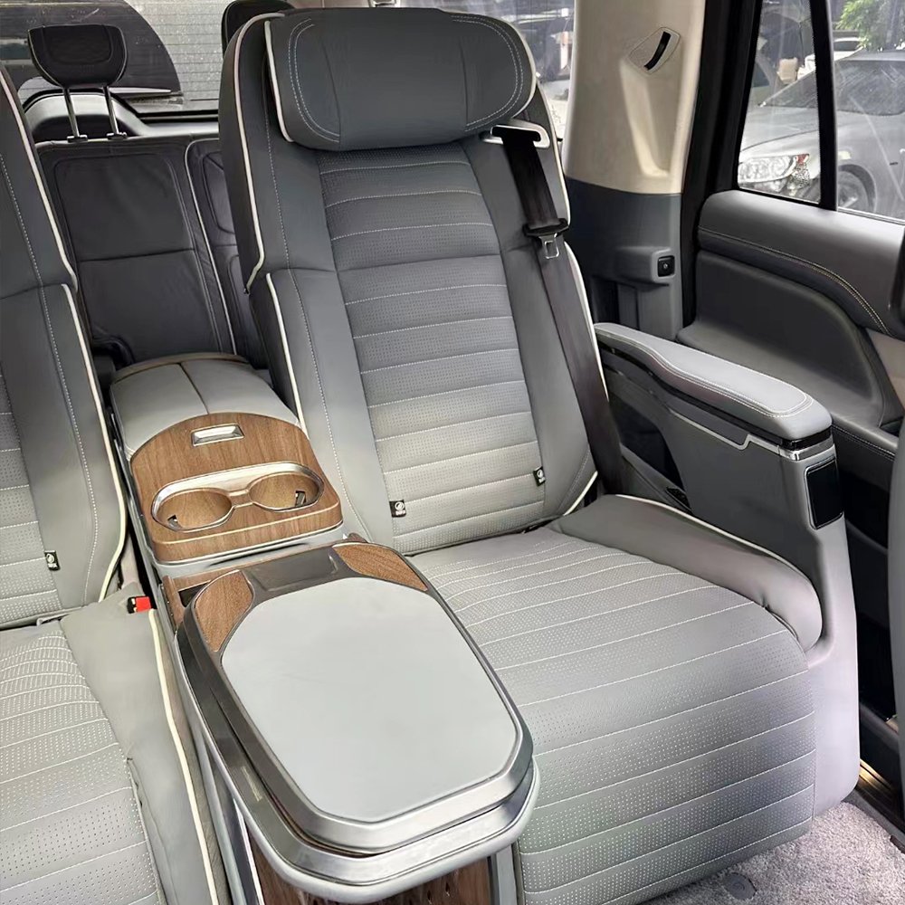 Car Rear Seat With Table Console Armrest/ Luxury Interior Suv Conversion Vip Console Car Seat