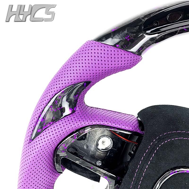 Car Accessories For Dodge Charger Challenger SRT 2015-NOW Customized LED display Carbon Fiber Steering Wheel
