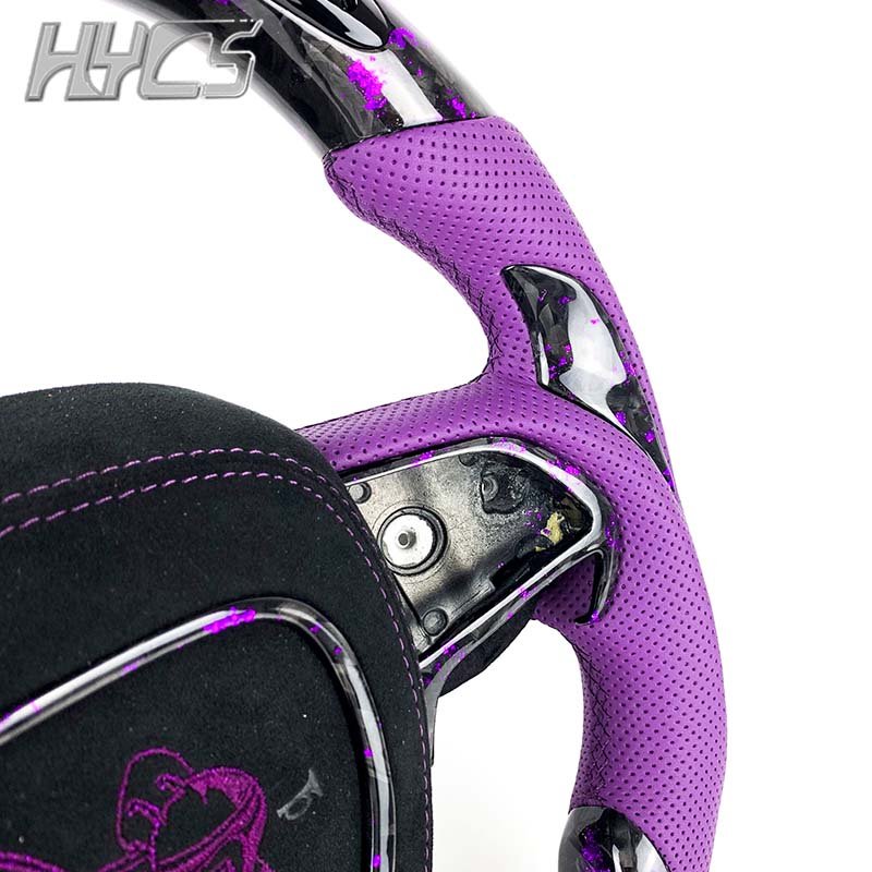 Car Accessories For Dodge Charger Challenger SRT 2015-NOW Customized LED display Carbon Fiber Steering Wheel