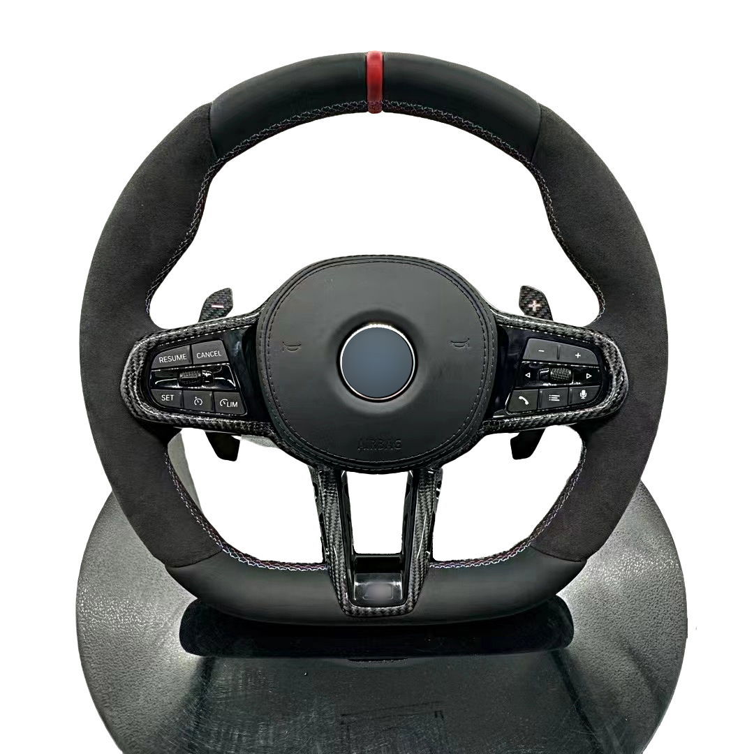 Leather Steering Wheel Carbon Fiber For BMW G20 G38 128 240 320 525 530 540 640 730 740 SUPRA Models