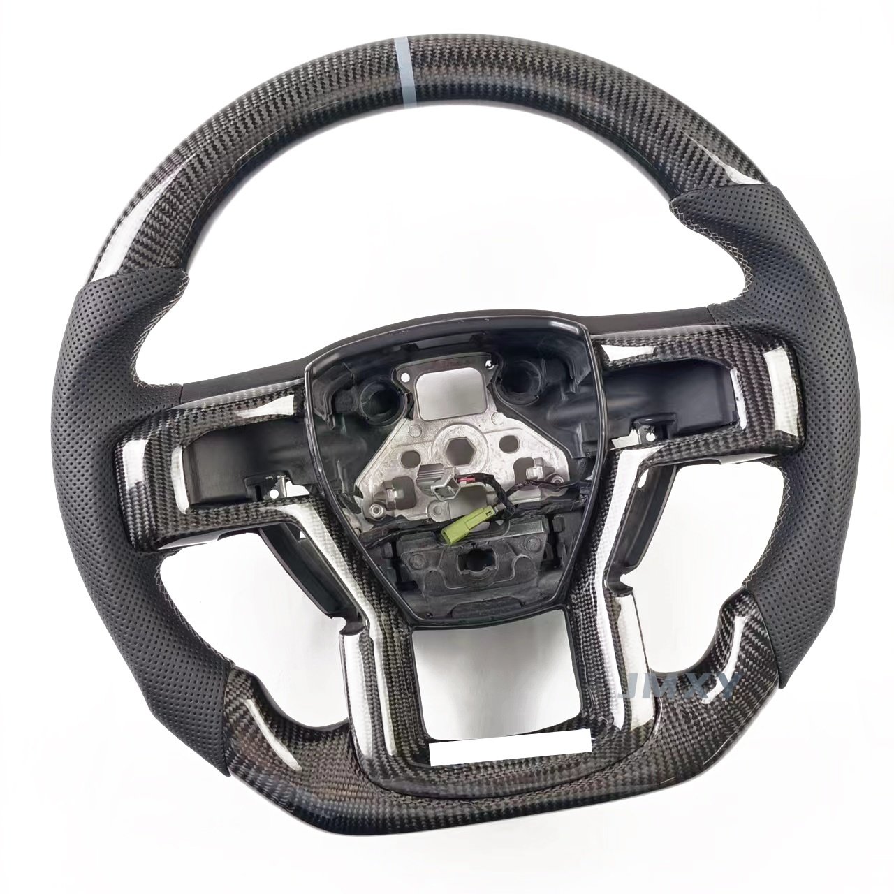 The car interior sports carbon fiber steering wheel is suitable for the Ford Raptor F150 steering wheel.