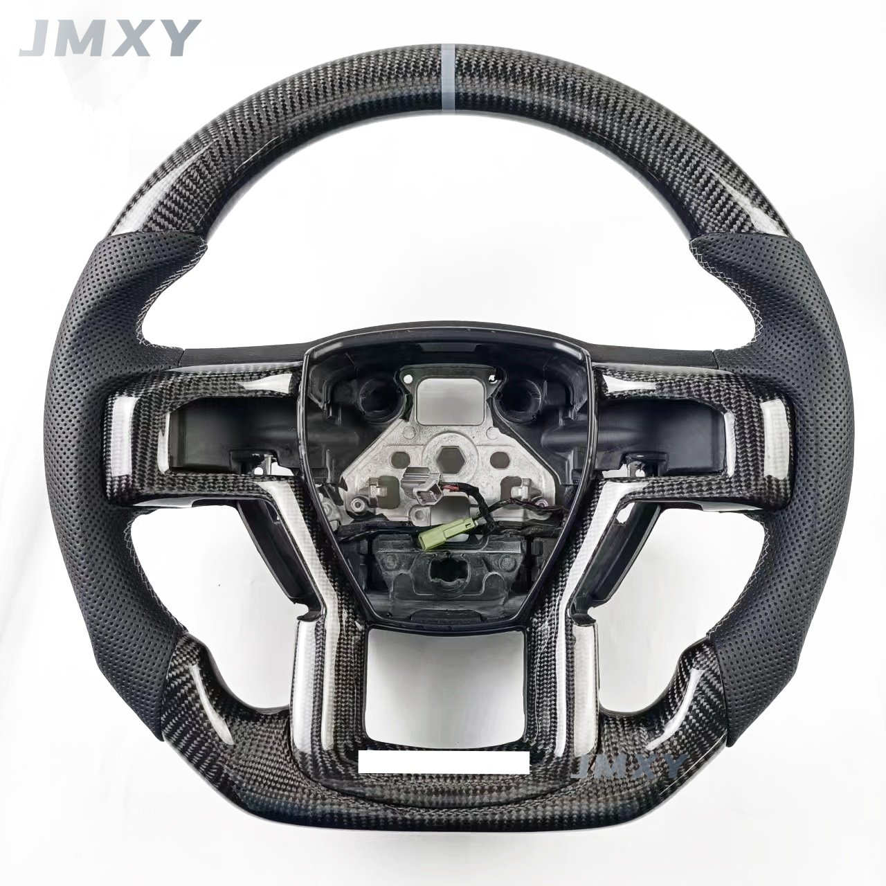 The car interior sports carbon fiber steering wheel is suitable for the Ford Raptor F150 steering wheel.