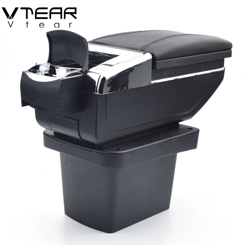 Vtear for KIA Cerato/Forte/k3 Armrest Box Car-styling Central Store Content Box with Cup Holder Interior Accessories Part 09-16