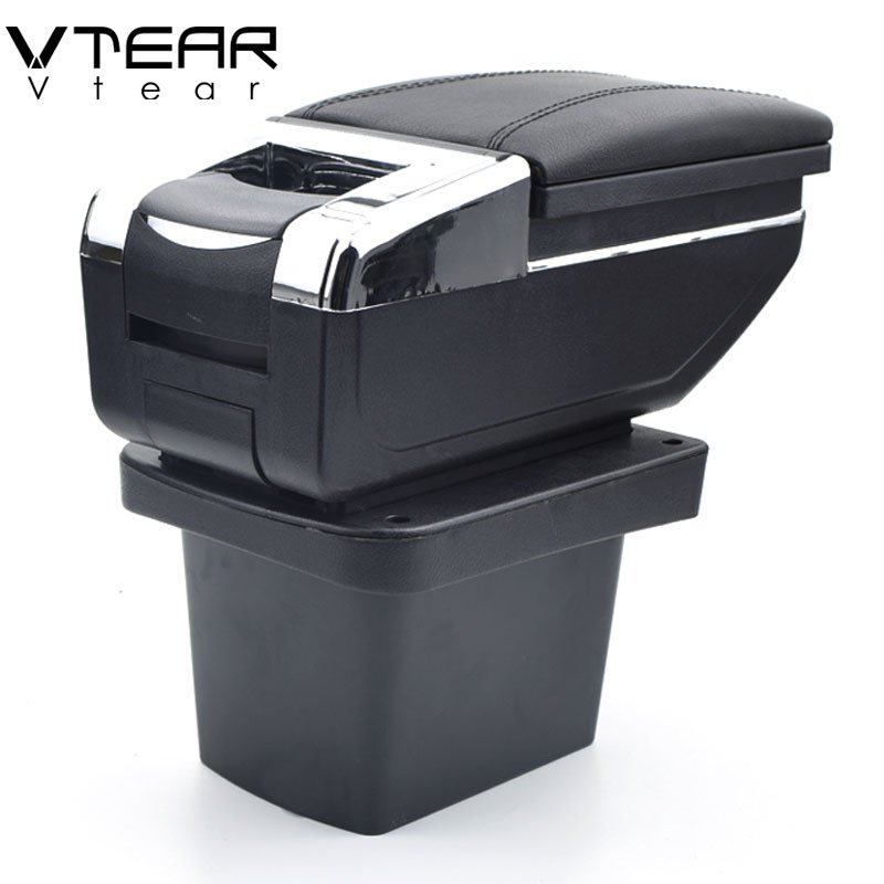 Vtear for KIA Cerato/Forte/k3 Armrest Box Car-styling Central Store Content Box with Cup Holder Interior Accessories Part 09-16