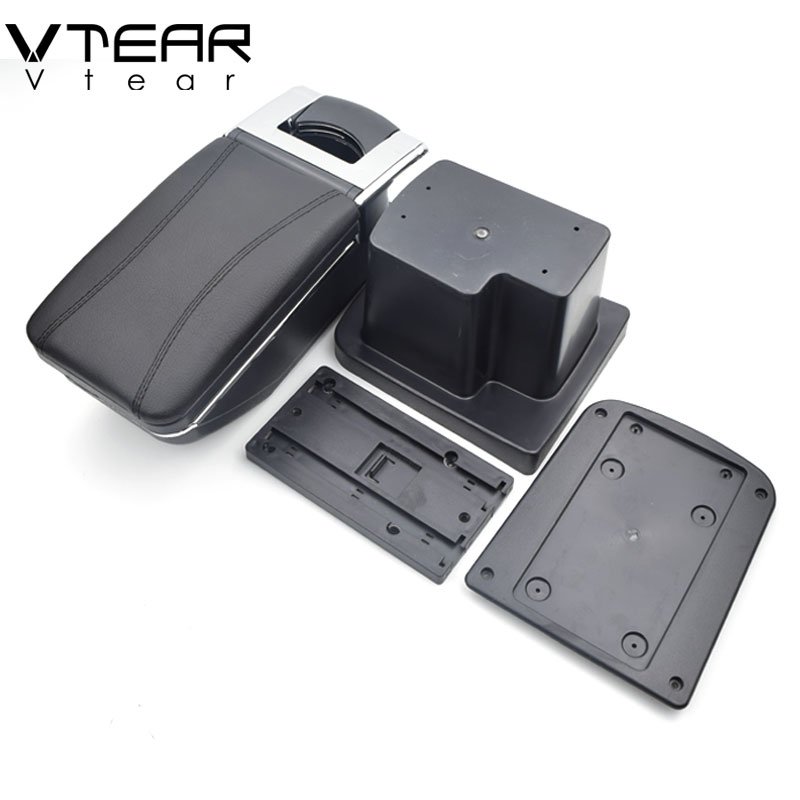 Vtear for KIA Cerato/Forte/k3 Armrest Box Car-styling Central Store Content Box with Cup Holder Interior Accessories Part 09-16