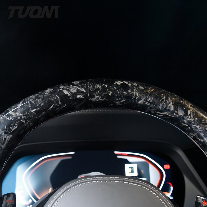 Real Carbon Fiber Steering Wheel Leather Steering Wheel Compatible With BMW Fit For G20 G30 G28