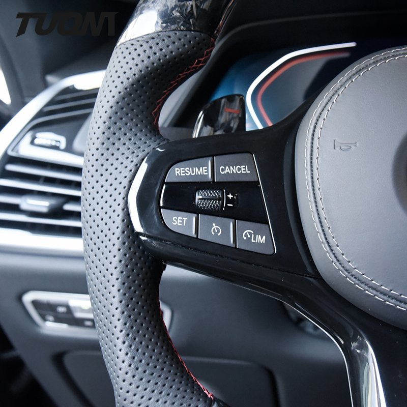 Real Carbon Fiber Steering Wheel Leather Steering Wheel Compatible With BMW Fit For G20 G30 G28