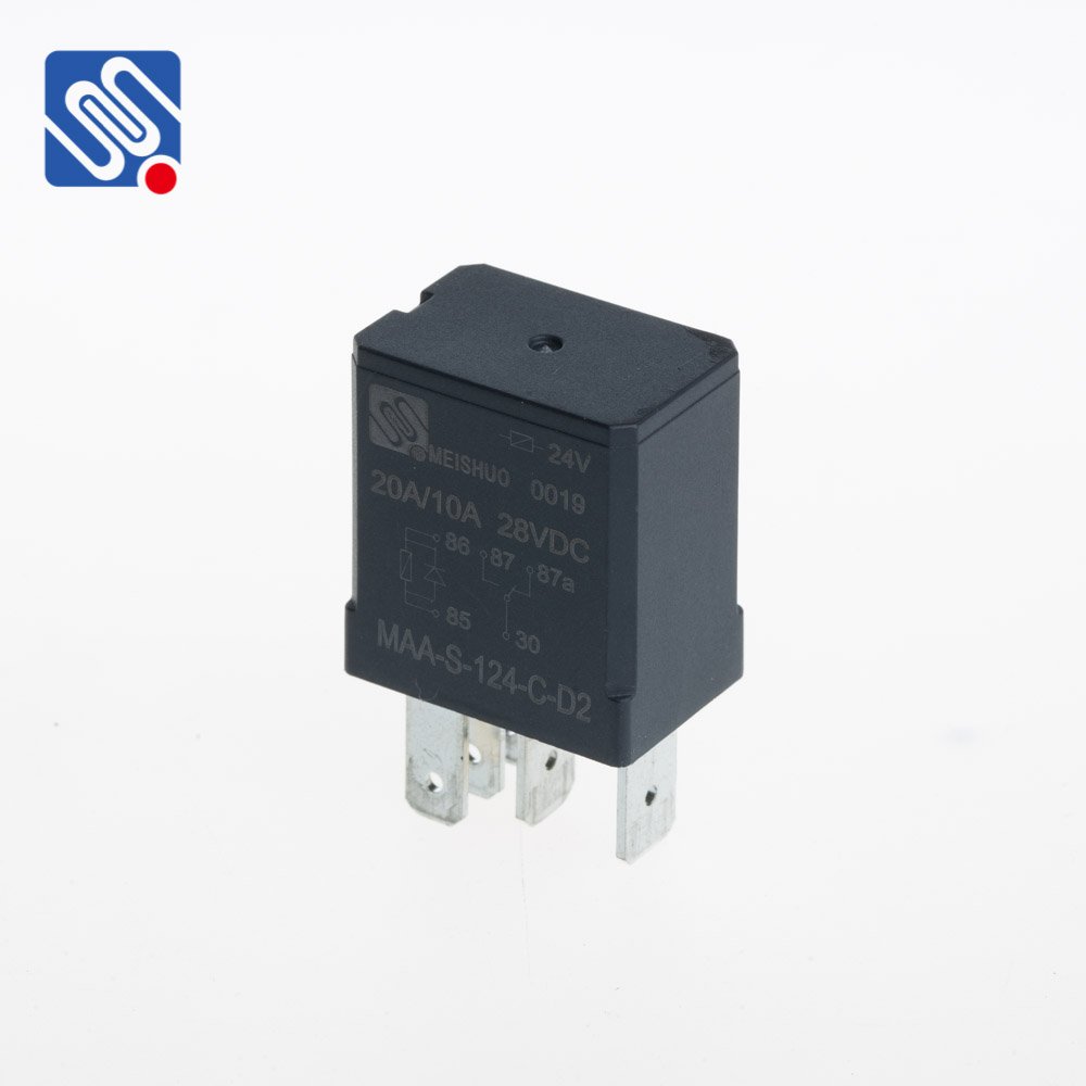 Meishuo MAA-S-124-C-D2 12v 20a 14vdc Automotive 30a Car Relay with Parallel Diode