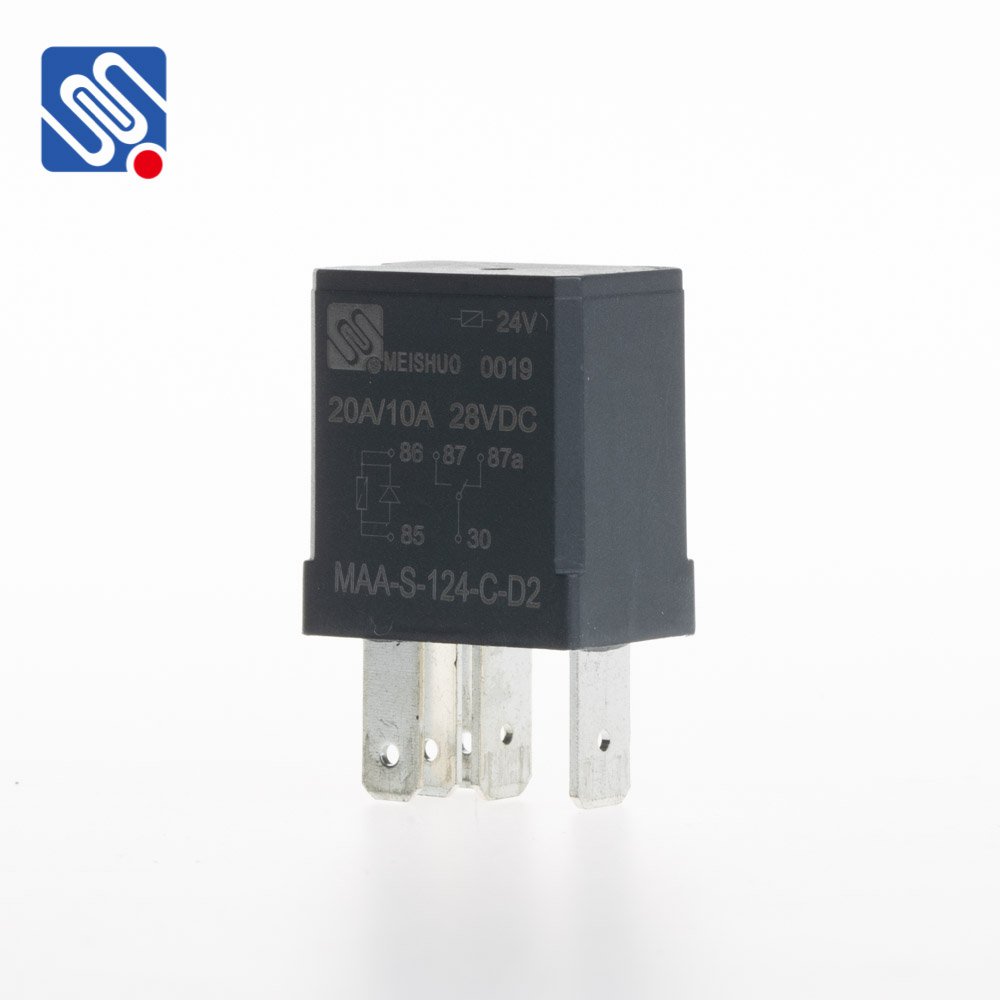 Meishuo MAA-S-124-C-D2 12v 20a 14vdc Automotive 30a Car Relay with Parallel Diode