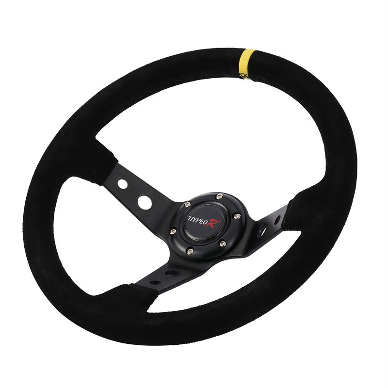 Factory price multifunction round velvet skin steering wheel car steering wheel