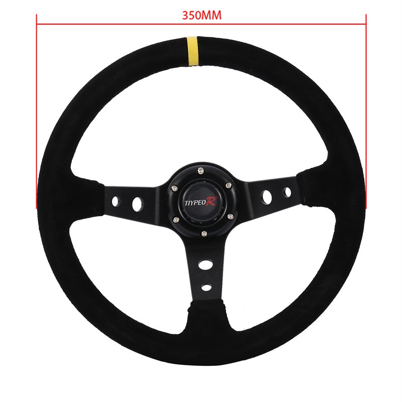 Factory price multifunction round velvet skin steering wheel car steering wheel