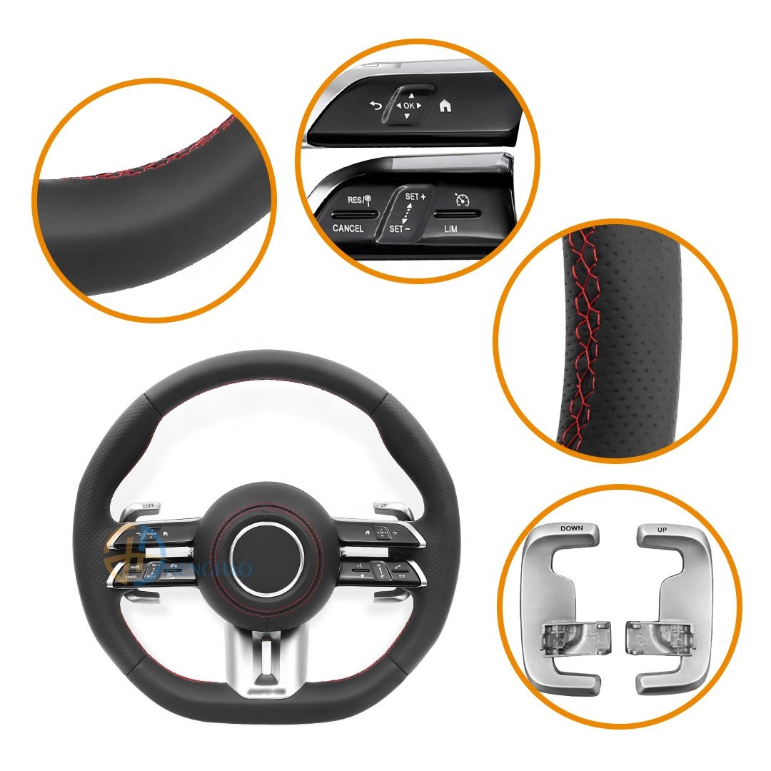 Custom Leather Steering Wheel For Mercedes Benz C-Class E-Class G-Class W204 W213 W463 W166 W205 AMG Sports Steering Wheel