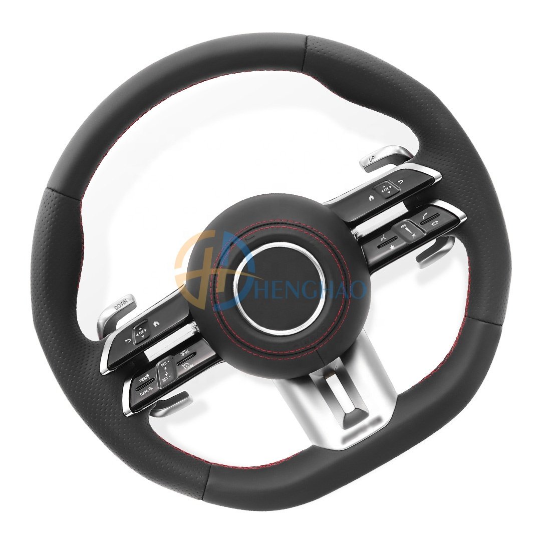 Custom Leather Steering Wheel For Mercedes Benz C-Class E-Class G-Class W204 W213 W463 W166 W205 AMG Sports Steering Wheel