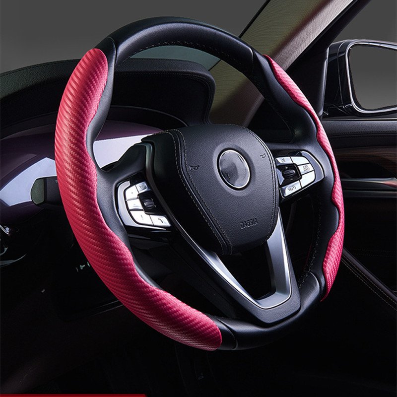38 cm universal carbon fibre auto car steering wheel cover