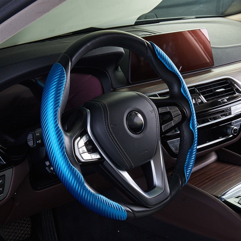 38 cm universal carbon fibre auto car steering wheel cover