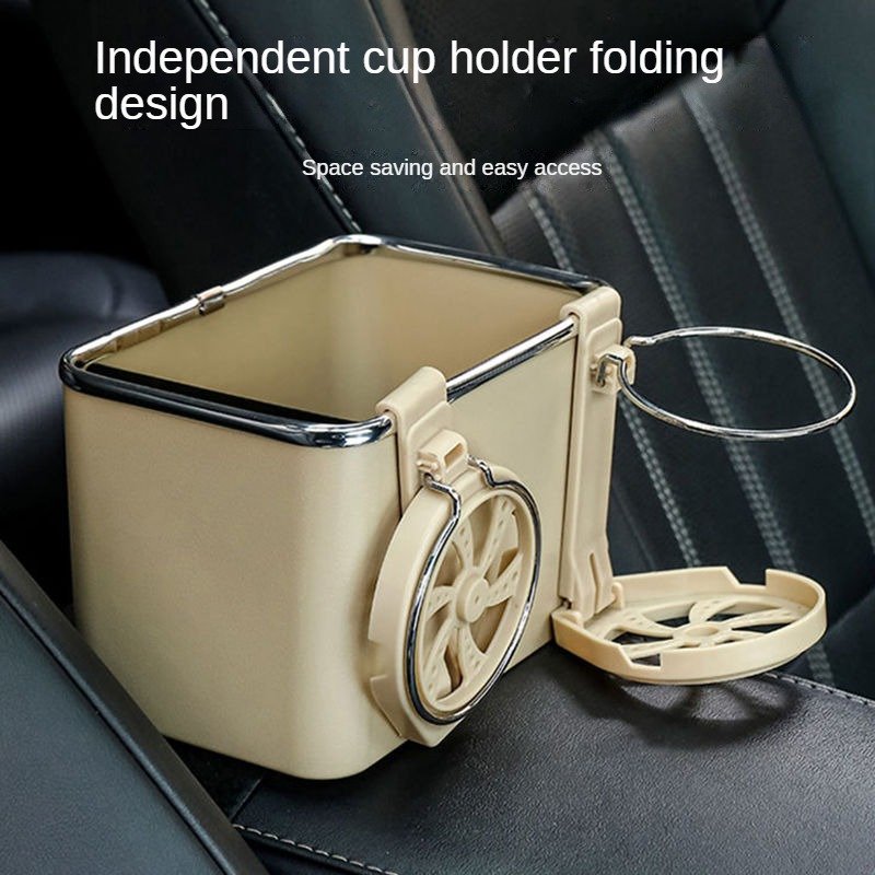 Custom Universal Multifunctional Auto Cup Holder Storage Tissue Box Car Armrest Storage Box
