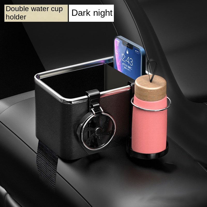 Custom Universal Multifunctional Auto Cup Holder Storage Tissue Box Car Armrest Storage Box