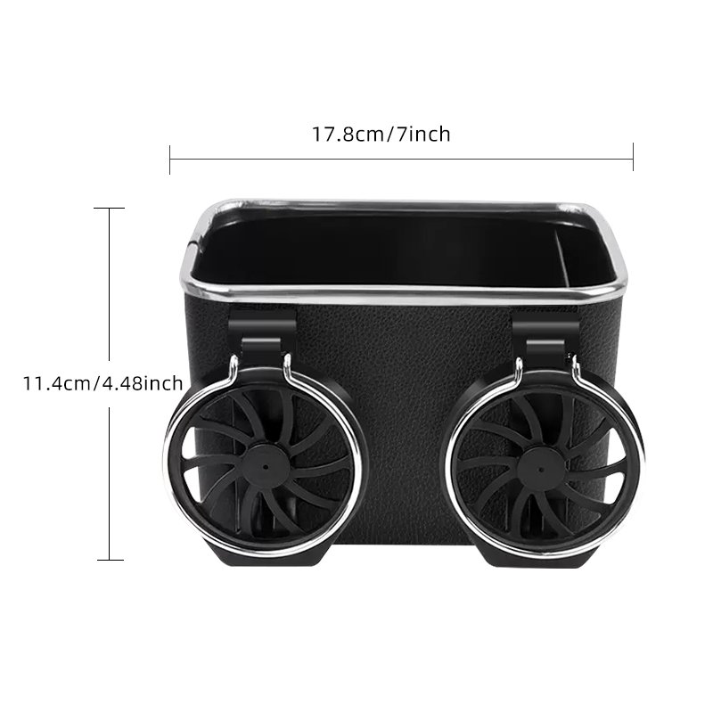 Custom Universal Multifunctional Auto Cup Holder Storage Tissue Box Car Armrest Storage Box