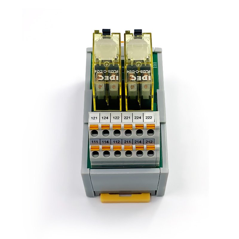 24VDC Miniature In-Line Relay Module 2 Open & 2 Closed High Power Contact Load Electromagnetic Switch