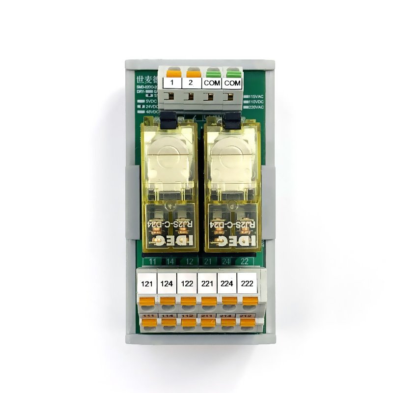 24VDC Miniature In-Line Relay Module 2 Open & 2 Closed High Power Contact Load Electromagnetic Switch