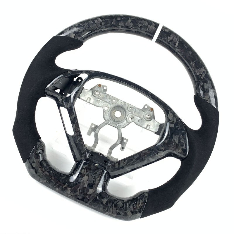 Customized Forged Carbon Fiber Suede Car Steering Wheel FOR Infiniti G37 G25 G35 Coupe Sedan Q60 2008 2009 2010 2011 2012 2014