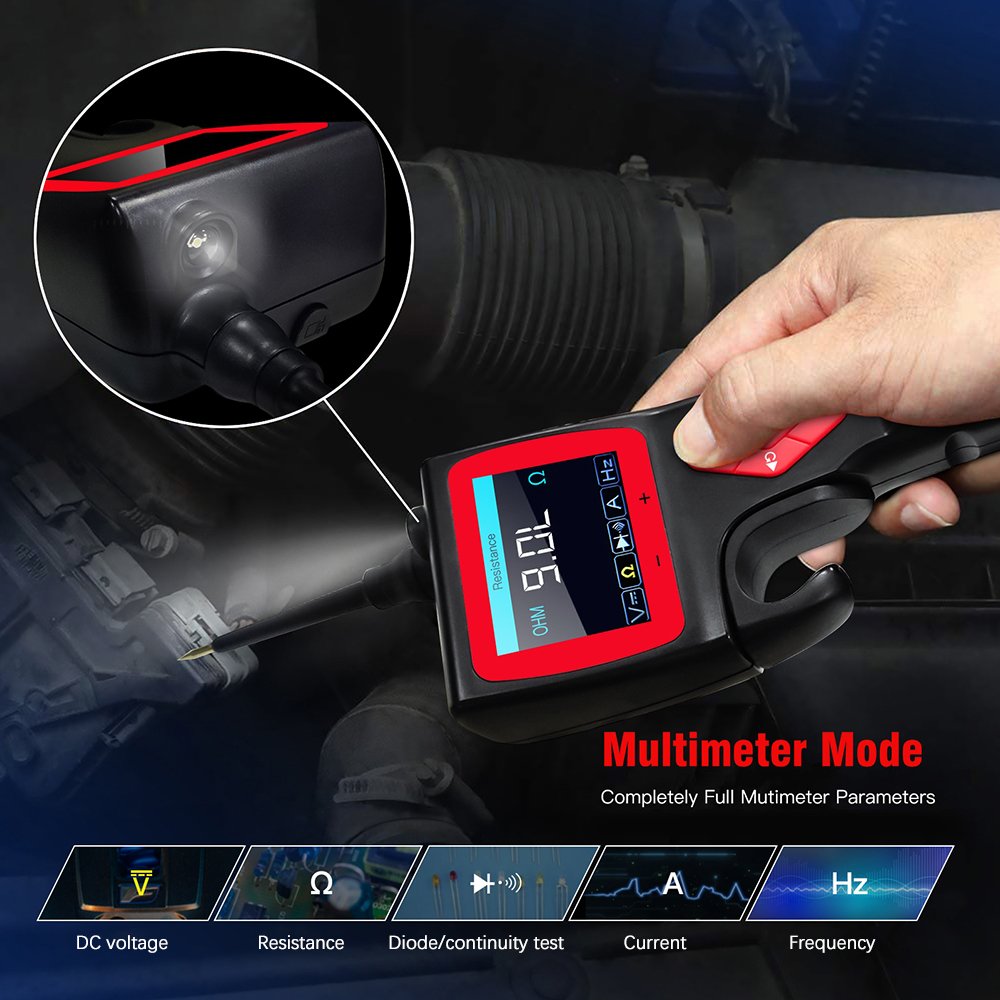 Smart Car Electrical Power Probe Auto Circuit Tester Tool 14 Languages 12V to 36V Jdiag Topdiag P200 Relay Diode Injector Tester