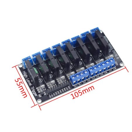 1/2/4/6/8 Channel 5V/12V/24V Low Level Solid State Relay Module with Fuse 240V 2A Relay