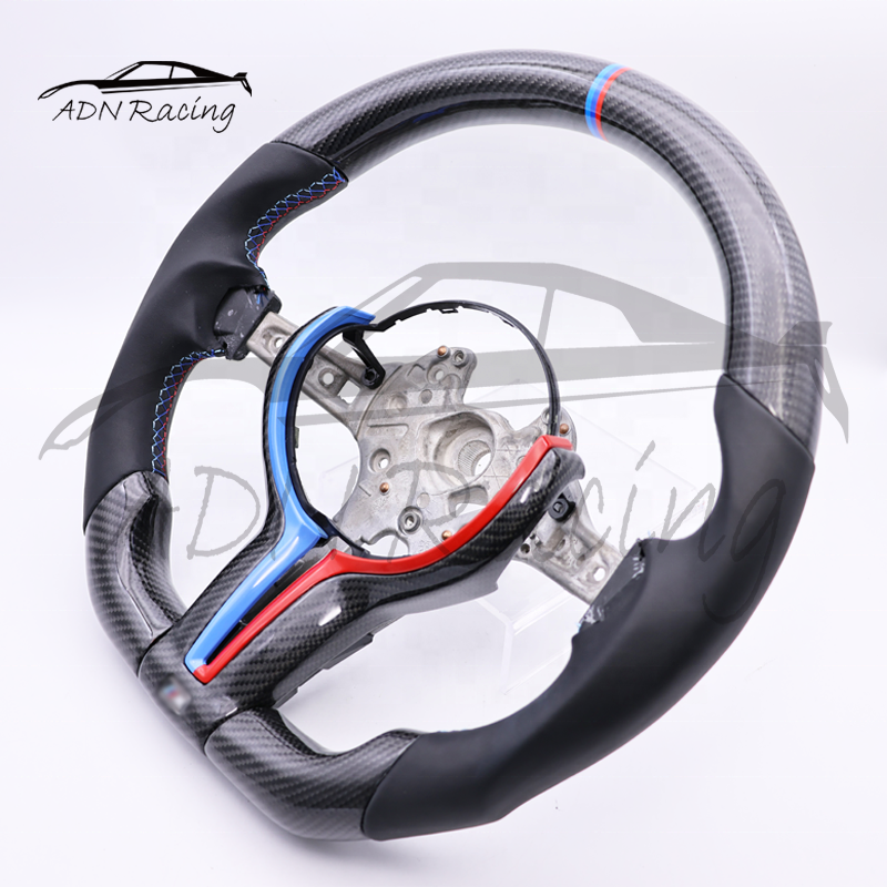 For BMW 2 3 4 5 Series M2 F87 M3 328M F80 M4 F82 M5 F10 F12 M6 F06 F07 Carbon Fiber Steering Wheel