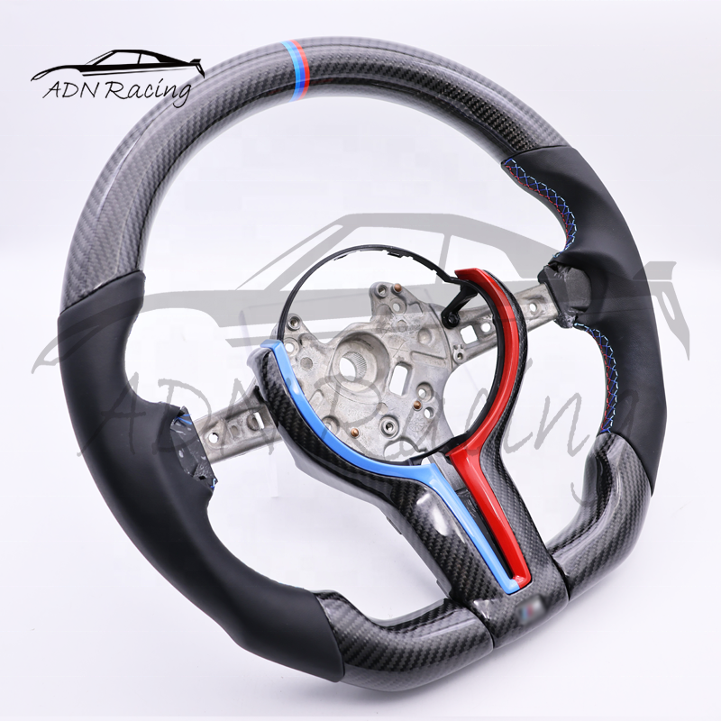 For BMW 2 3 4 5 Series M2 F87 M3 328M F80 M4 F82 M5 F10 F12 M6 F06 F07 Carbon Fiber Steering Wheel