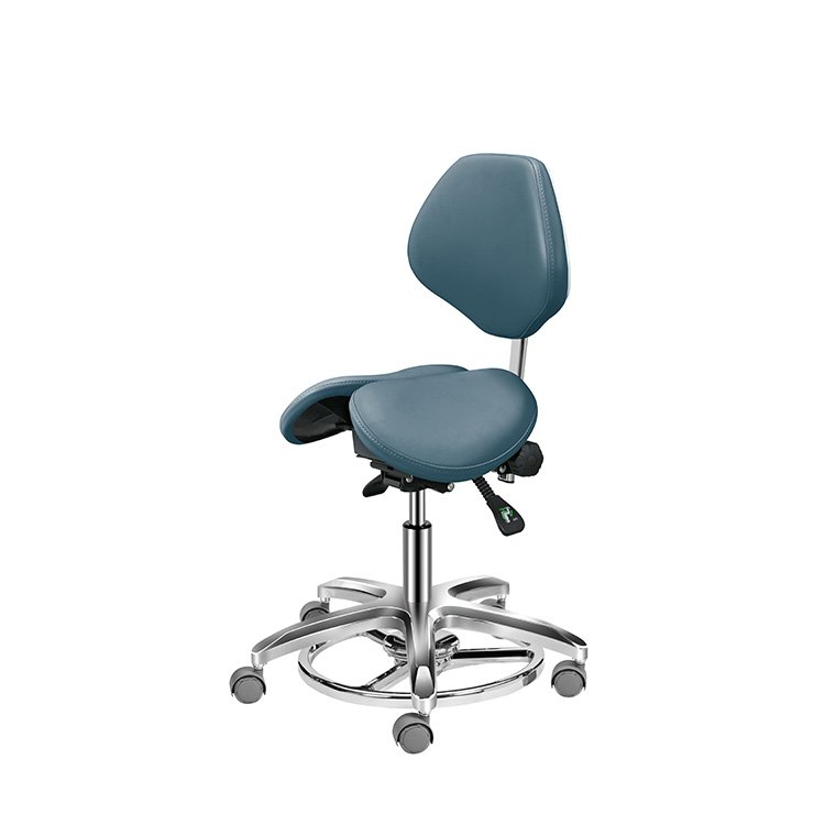 Ergonomic Dental Stool With 360 Degree Swivel With Armrests and Footrests