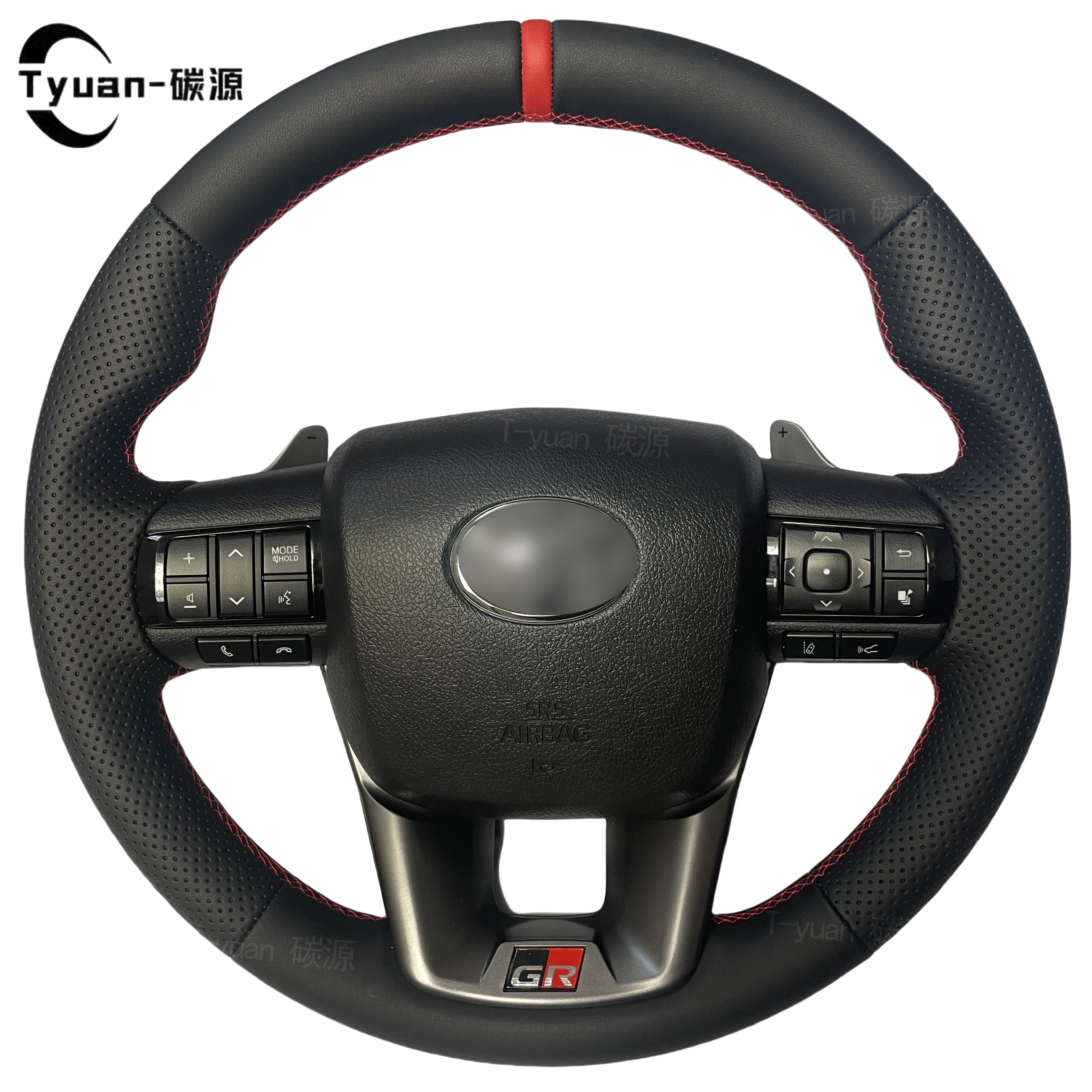 Custom Fit For Toyota Hilux D-Shape Leather Steering Wheel Sports and Luxury Design Car Accessory
