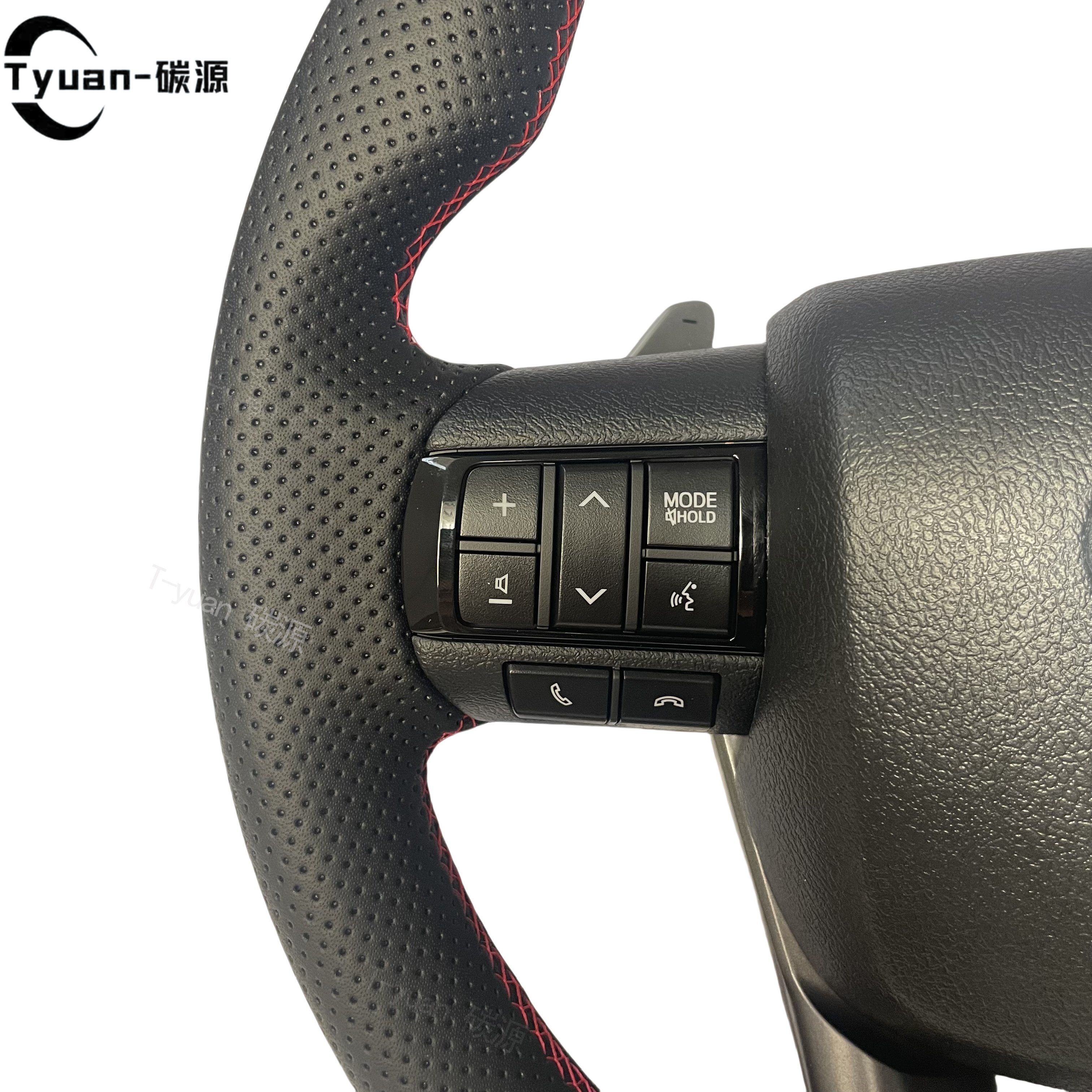 Custom Fit For Toyota Hilux D-Shape Leather Steering Wheel Sports and Luxury Design Car Accessory