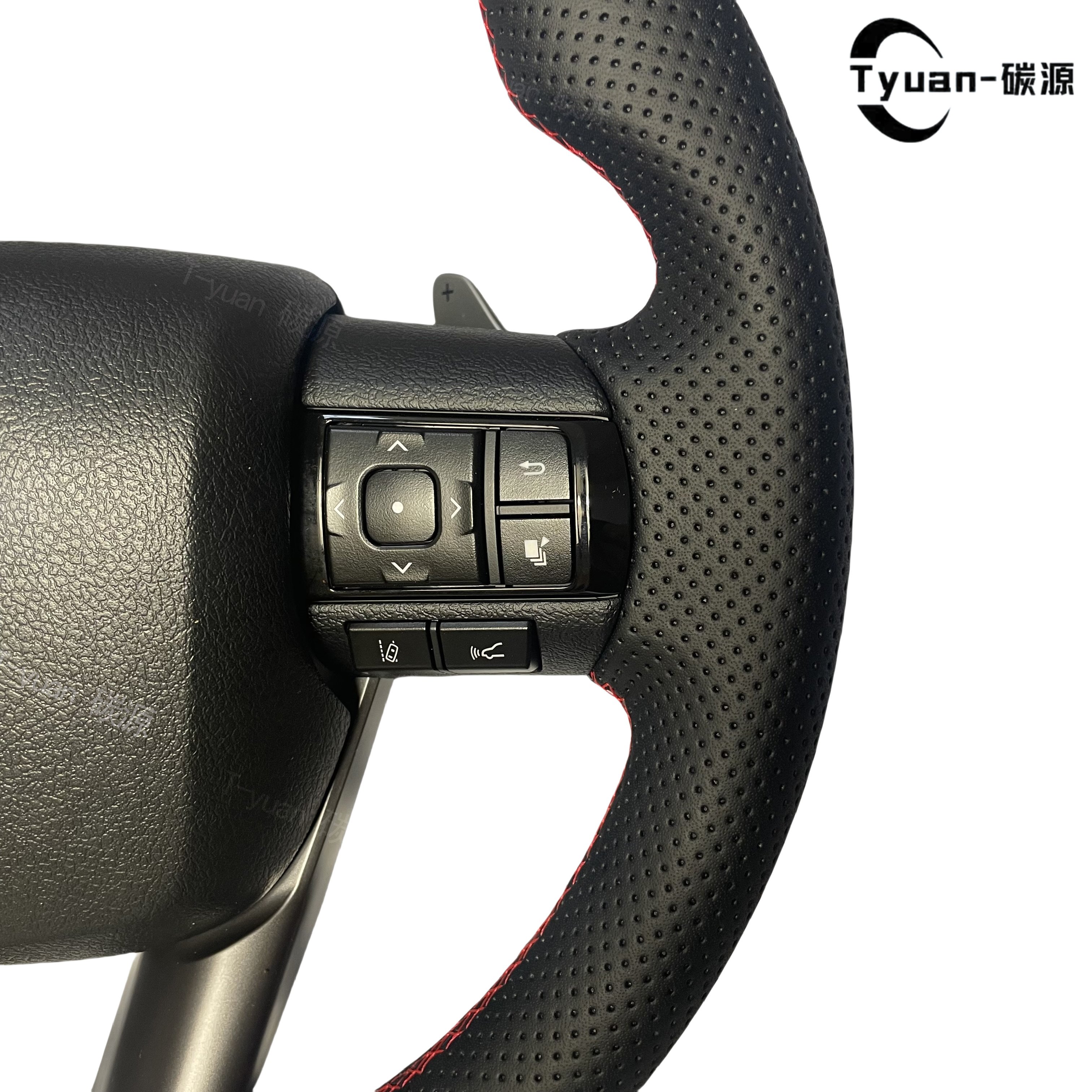 Custom Fit For Toyota Hilux D-Shape Leather Steering Wheel Sports and Luxury Design Car Accessory