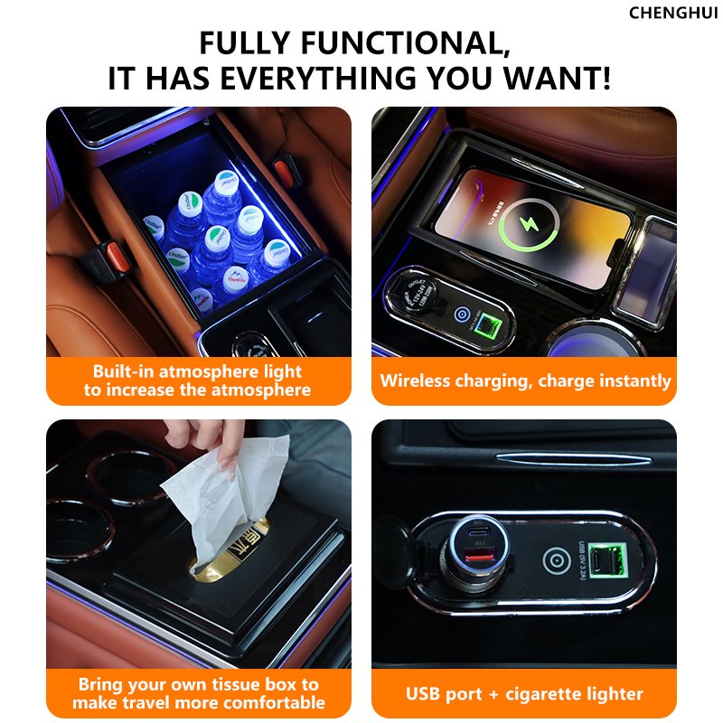 Center Console Box Car Armrest Universal Middle Row Toyota Ideal L8L9 One With Wireless Charging Car Armrest Storage Box