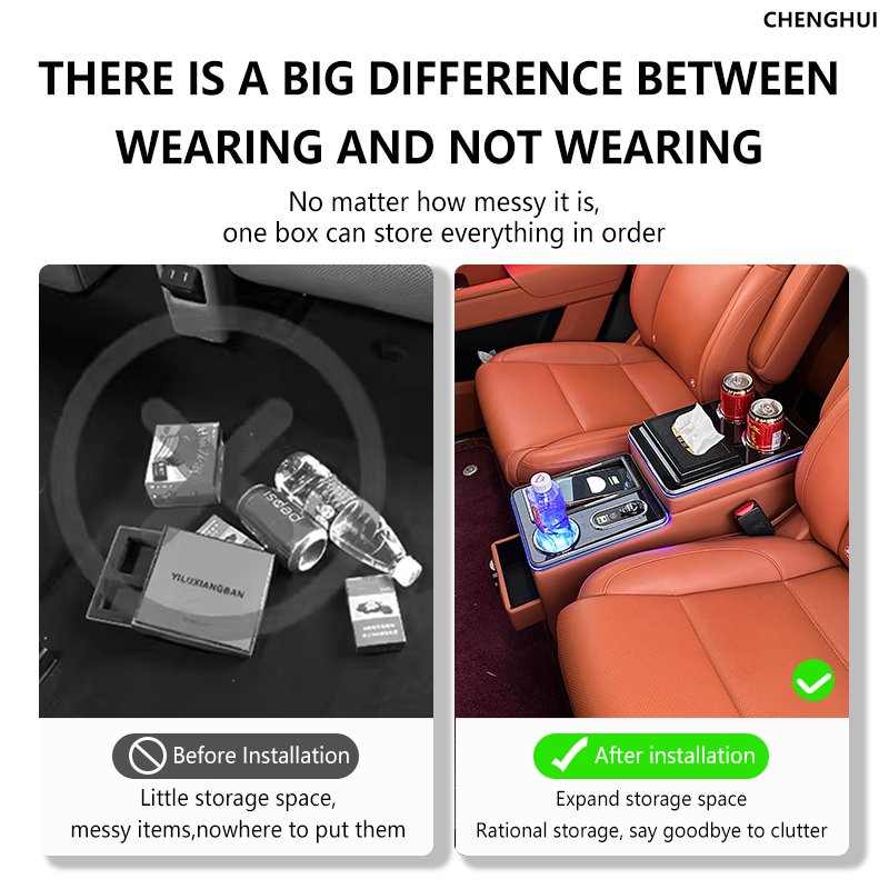 Center Console Box Car Armrest Universal Middle Row Toyota Ideal L8L9 One With Wireless Charging Car Armrest Storage Box