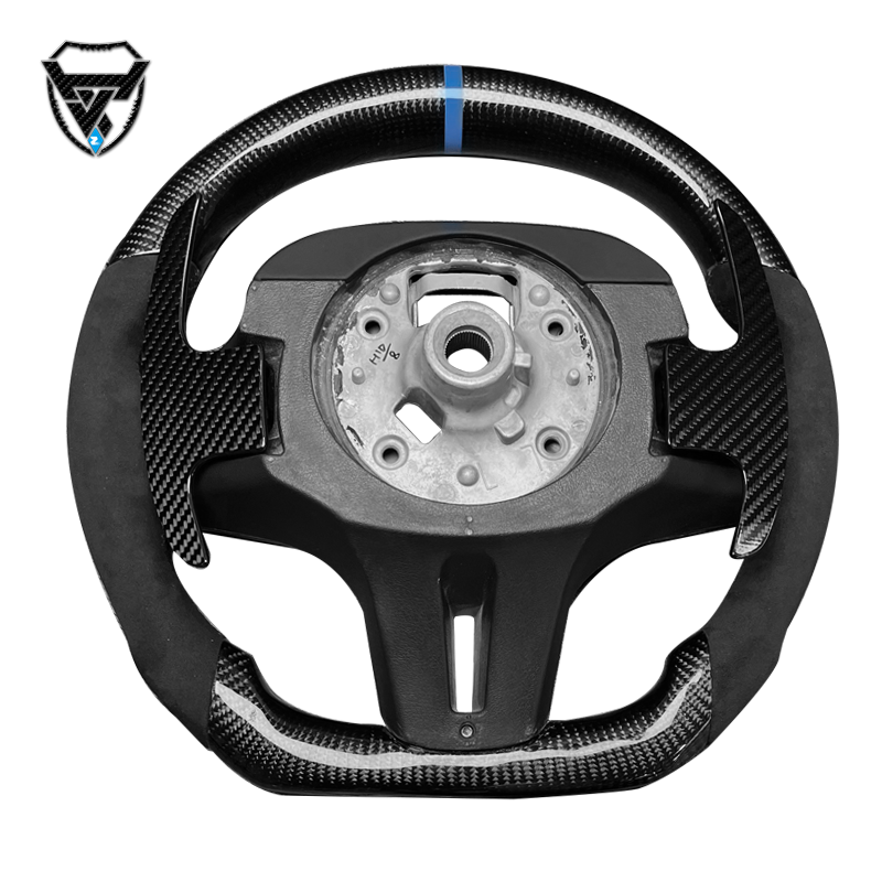Black LED carbon fiber suede handle modified steering wheel for X1 X2 X3 X4 F10 F06 F91 F92 F93 F12 F13 F90 F36 F35 ZC-550D-T1