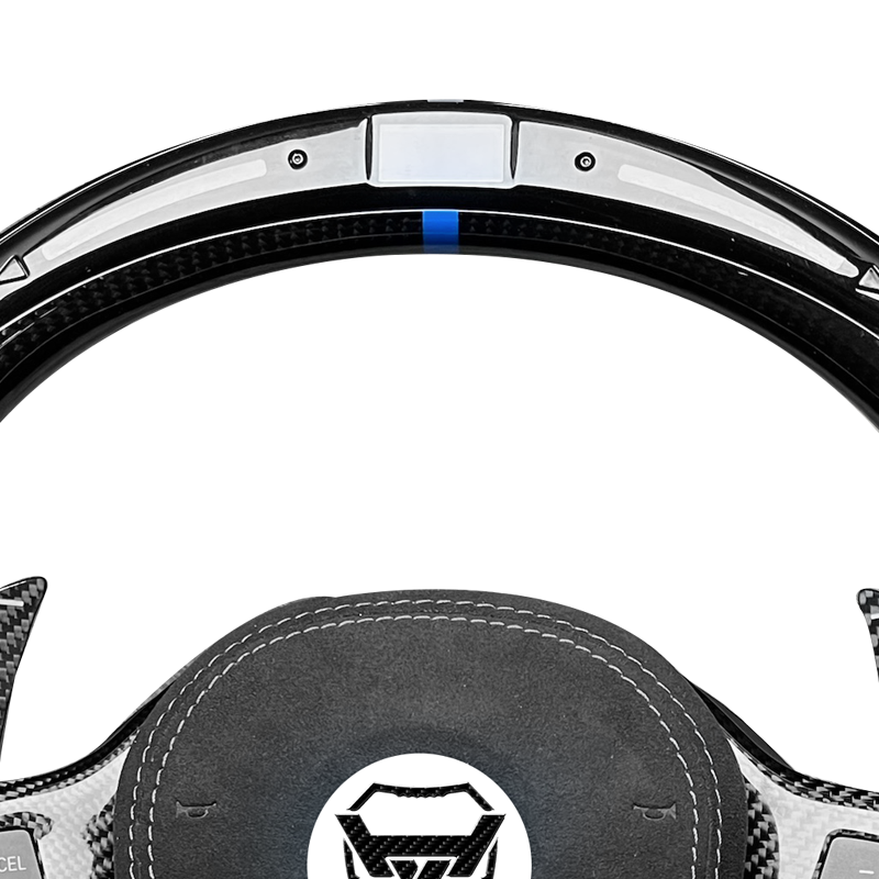 Black LED carbon fiber suede handle modified steering wheel for X1 X2 X3 X4 F10 F06 F91 F92 F93 F12 F13 F90 F36 F35 ZC-550D-T1