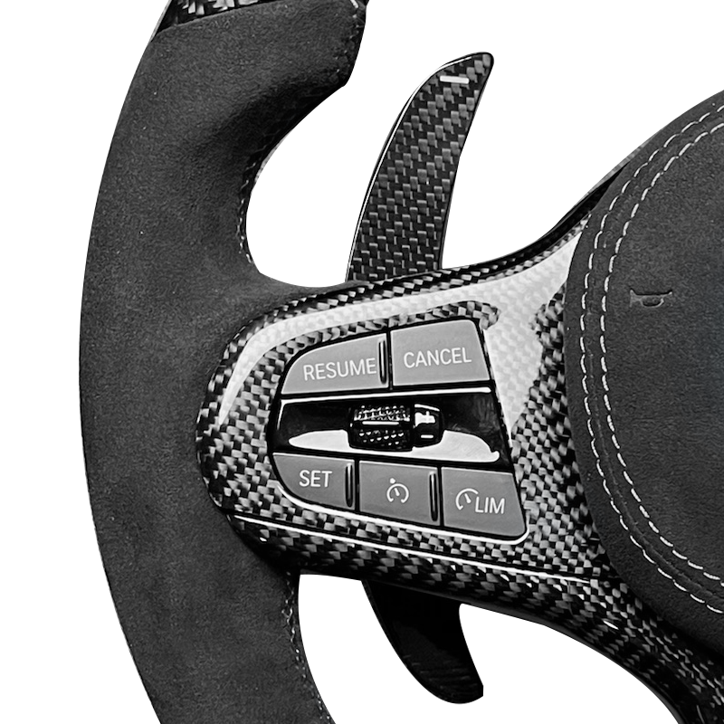 Black LED carbon fiber suede handle modified steering wheel for X1 X2 X3 X4 F10 F06 F91 F92 F93 F12 F13 F90 F36 F35 ZC-550D-T1